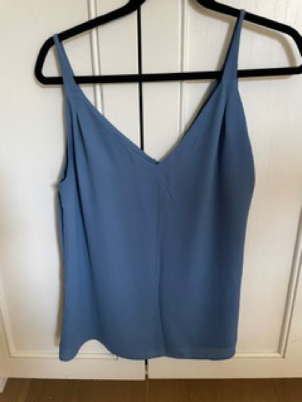 RW&CO. Dusty Blue V-Neck Camisole with Slim Straps